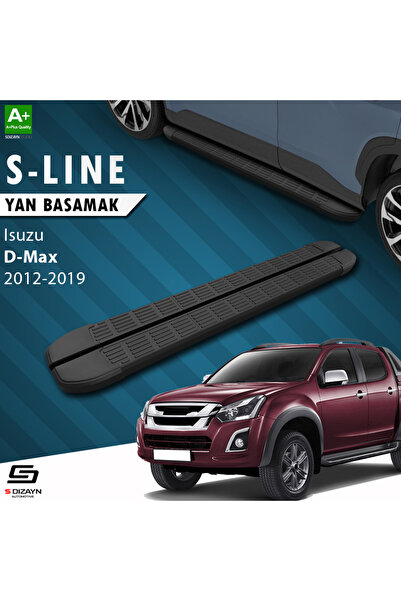 Isuzu D-Max 2 S-Line Siyah Yan Basamak 203 Cm 2012-2019 A+ Kalite IS-DM2-YBS-SL-SA-203