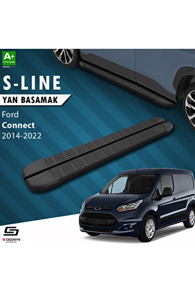 Ford Connect 2 S-Line Siyah Yan Basamak 183 Cm 2014-2023 A+ Kalite FO-CO2-YBS-SL-SA-183