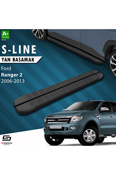 Ford Ranger 2 S-Line Siyah Yan Basamak 193 Cm 2006-2013 A+ Kalite FO-RG2-YBS-SL-SA-193
