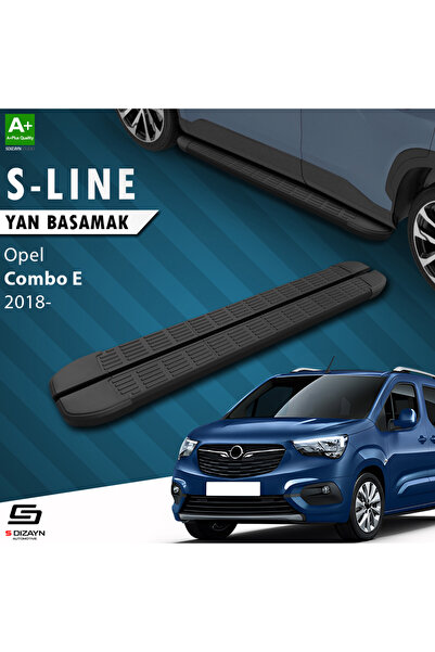 Opel Combo E Uzun Şase S-Line Siyah Yan Basamak 213 Cm 2018 Üzeri A+ Kalite OP-COE-US-YBS-SL-SA-213