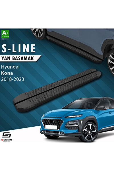 Hyundai Kona S-Line Siyah Yan Basamak 173 Cm 2018-2023 A+ Kalite HY-KN1-YBS-SL-SA-173