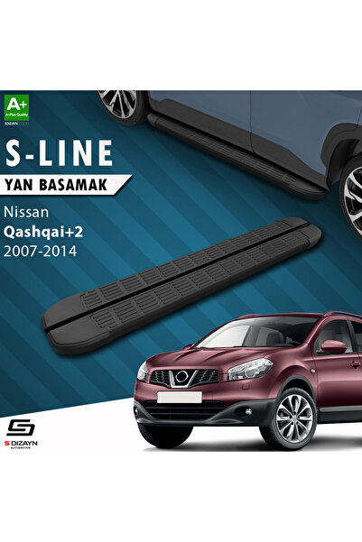 Nissan Qashqai +2 S-Line Siyah Yan Basamak 183 Cm 2007-2014 A+ Kalite NI-QS1-A2-YBS-SL-SA-183