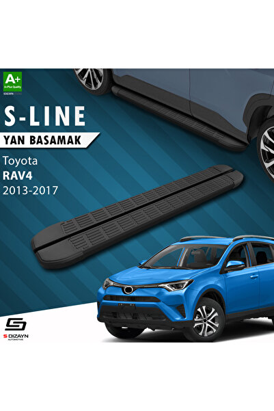Toyota Rav 4 4 S-Line Siyah Yan Basamak 173 Cm 2013-2017 A+ Kalite TO-RV4-YBS-SL-SA-173-E