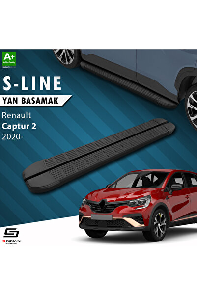 Renault Captur 2 S-Line Siyah Yan Basamak 183 Cm 2020 Üzeri A+ Kalite RE-CP2-YBS-SL-SA-183
