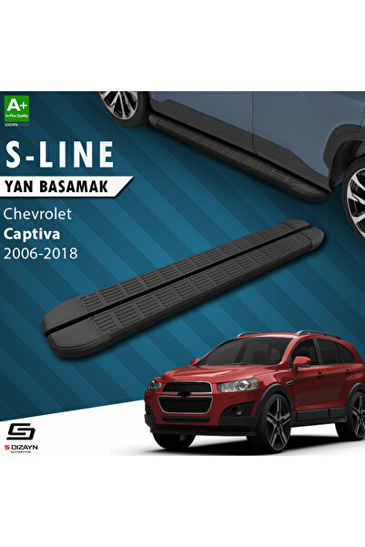 Chevrolet Captiva S-Line Siyah Yan Basamak 183 Cm 2006-2018 A+ Kalite CH-CT1-YBS-SL-SA-183