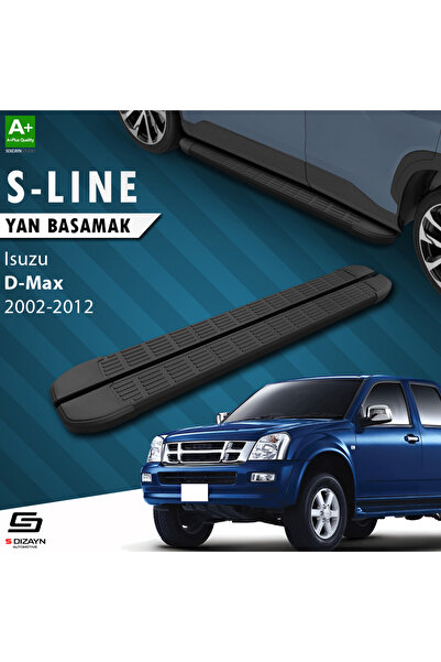 Isuzu D-Max S-Line Siyah Yan Basamak 203 Cm 2002-2012 A+ Kalite IS-DM1-YBS-SL-SA-203