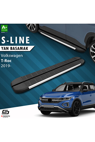 VW T-Roc S-Line Aluminyum Yan Basamak 173 Cm 2019 Üzeri A+ Kalite VW-TR1-YBS-SL-AL-173-E