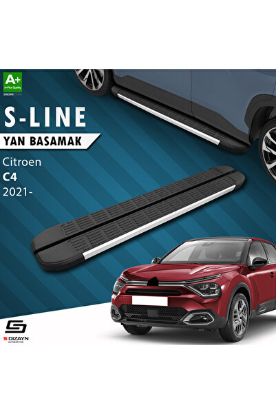 Citroen C4 3 S-Line Aluminyum Yan Basamak 183 Cm 2021 Üzeri A+ Kalite CI-C43-YBS-SL-AL-183-E
