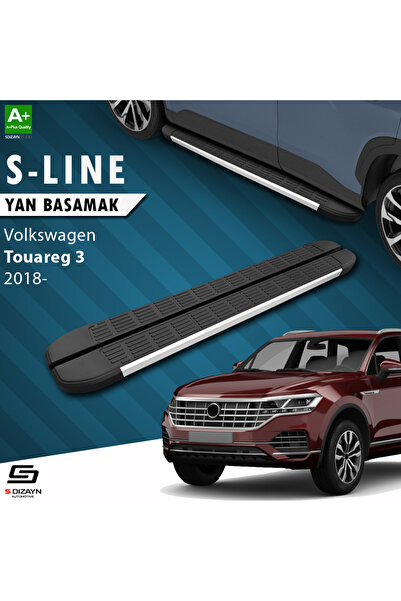 VW Touareg 3 S-Line Aluminyum Yan Basamak 193 Cm 2018 Üzeri A+ Kalite VW-TO3-YBS-SL-AL-193-E