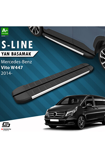 Mercedes Vito W447 Uzun Şase S-Line Aluminyum Yan Basamak 253 Cm 2014 Üzeri A+ Kalite MR-447-US-YBS-