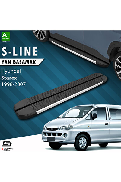 Hyundai H-1 Starex Uzun Şase S-Line Aluminyum Yan Basamak 213 Cm 1998-2007 A+ Kalite HY-ST1-US-YBS-S