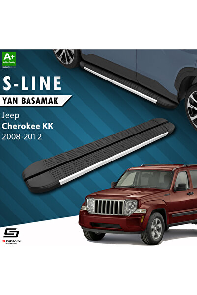 Jeep Cherokee KK S-Line Aluminyum Yan Basamak 153 Cm 2008-2012 A+ Kalite JE-KK1-YBS-SL-AL-153-E