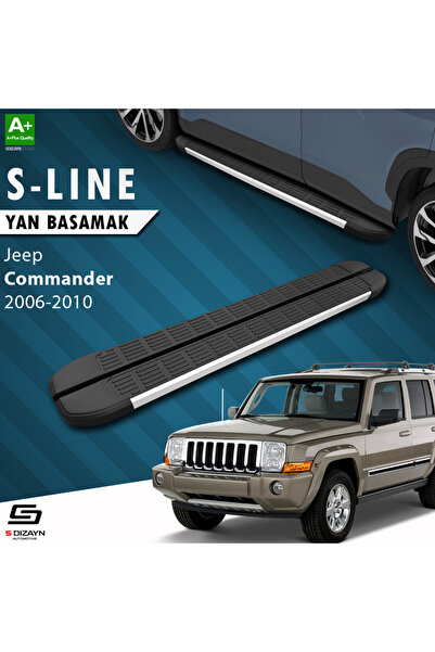 Jeep Commander S-Line Aluminyum Yan Basamak 173 Cm 2006-2010 A+ Kalite JE-CO1-YBS-SL-AL-173