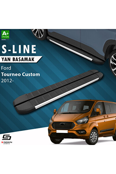 Ford Tourneo Custom Uzun Şase S-Line Aluminyum Yan Basamak 243 Cm 2012-2023 A+ Kalite FO-TC1-US-YBS-