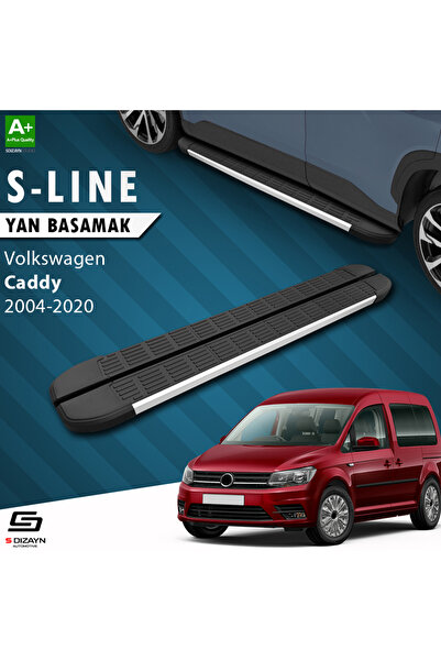 VW Caddy 3 Uzun Şase S-Line Aluminyum Yan Basamak 223 Cm 2004-2020 A+ Kalite VW-CD3-US-YBS-SL-AL-223