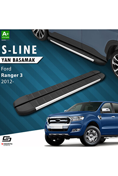 Ford Ranger 3 S-Line Aluminyum Yan Basamak 203 Cm 2012-2022 A+ Kalite FO-RG3-YBS-SL-AL-203