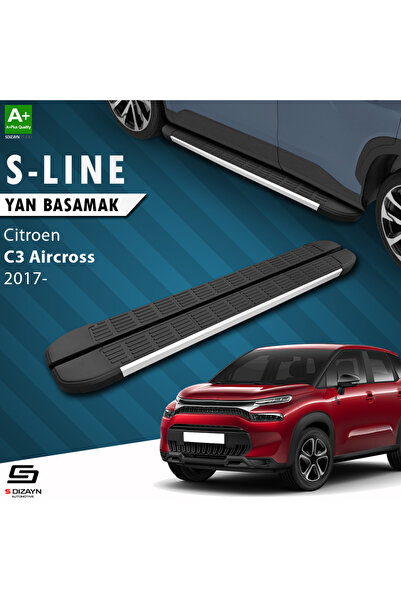 Citroen C3 Aircross S-Line Aluminyum Yan Basamak 183 Cm 2017-2024 A+ Kalite CI-C3A-YBS-SL-AL-183
