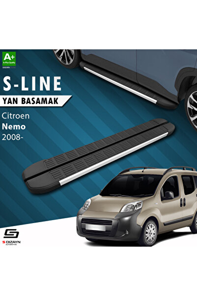 Citroen Nemo S-Line Aluminyum Yan Basamak 173 Cm 2008-2017 A+ Kalite CI-NM1-YBS-SL-AL-173