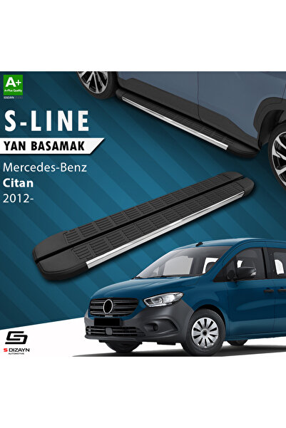 Mercedes Citan Uzun Şase S-Line Krom Yan Basamak 223 Cm 2012-2021 A+ Kalite MR-CT1-US-YBS-SL-KA-223