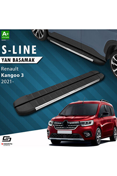 Renault Kangoo 3 Uzun Şase S-Line Krom Yan Basamak 223 Cm 2021 Üzeri A+ Kalite RE-KO3-US-YBS-SL-KA-2