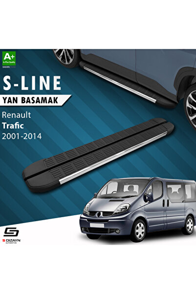 Renault Trafic 2 Kısa Şase S-Line Krom Yan Basamak 223 Cm 2001-2014 A+ Kalite RE-TR2-KS-YBS-SL-KA-22