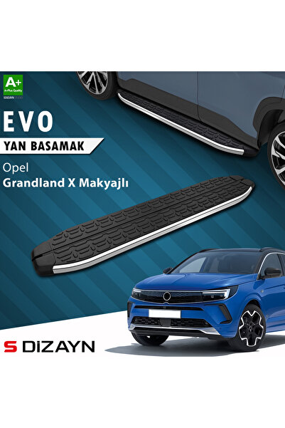 S-Dizayn Opel Grandland X Makyajlı Hybrid Evo Krom Yan Basamak 183 Cm 2021-2024 A+ Kalite OP-GX1M-HY
