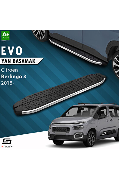 Citroen Berlingo 3 Uzun Şase Evo Krom Yan Basamak 213 Cm 2018 Üzeri A+ Kalite CI-BL3-US-YBS-EV-KA-21