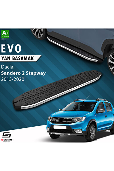 Dacia Sandero 2 Stepway Evo Krom Yan Basamak 173 Cm 2013-2020 A+ Kalite DC-SD2-STW-YBS-EV-KA-173