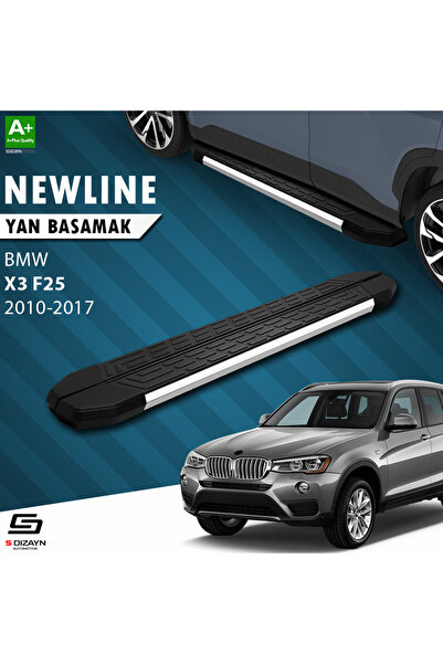 S-dizayn Bmw X3 F25 Newline Krom Yan Basamak 193 Cm 2010-2017 A Kalite Bm-x32-ybs-nw-ka-193
