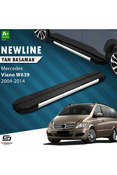 S-dizayn Mercedes Viano W639 Kısa Şase Newline Krom Yan Basamak 239 Cm 2004-2014 A Kalite