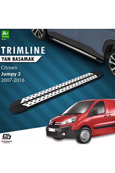 S-Dizayn Citroen Jumpy 2 Kısa Şase TrimLine Gri Yan Basamak 220 Cm 2007-2016 CI-JY2-KS-YBS-TR-GR-220