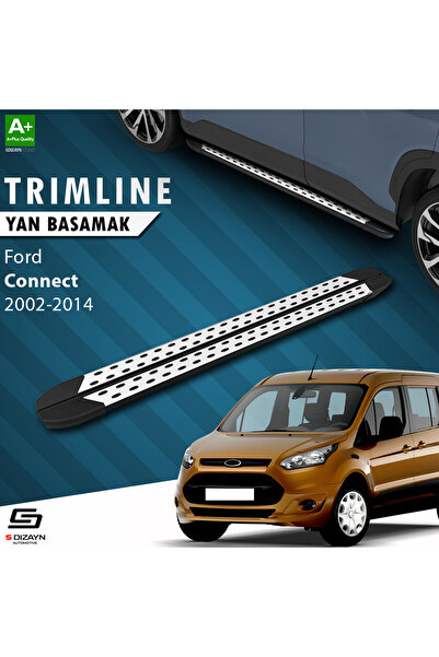 S-Dizayn Ford Connect TrimLine Gri Yan Basamak 188 Cm 2002-2014 A+ Kalite FO-CO1-YBS-TR-GR-188
