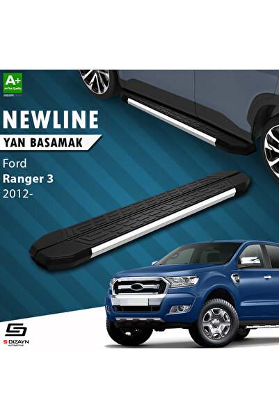 Ford Ranger 3 NewLine Krom Yan Basamak 203 Cm 2012-2022 A+ Kalite FO-RG3-YBS-NW-KA-203-E