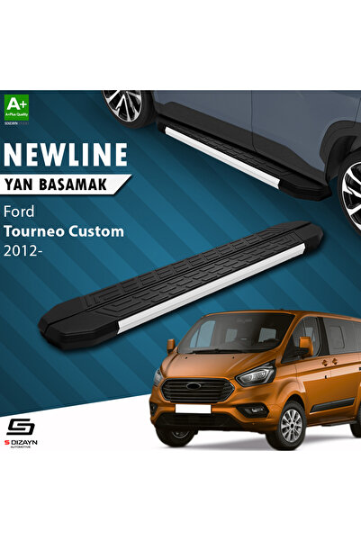 Ford Tourneo Custom Uzun Şase NewLine Aluminyum Yan Basamak 243 Cm 2012-2023 A+ Kalite FO-TC1-US-YBS