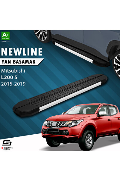 Mitsubishi L200 5 NewLine Aluminyum Yan Basamak 193 Cm 2015-2019 A+ Kalite MT-L25-YBS-NW-AL-193-E