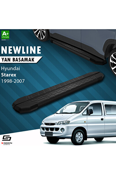 Hyundai H-1 Starex NewLine Siyah Yan Basamak 193 Cm 1998-2007 A+ Kalite HY-ST1-YBS-NW-SA-193
