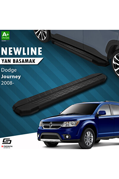 Dodge Journey NewLine Siyah Yan Basamak 183 Cm 2008-2020 A+ Kalite DO-JO1-YBS-NW-SA-183