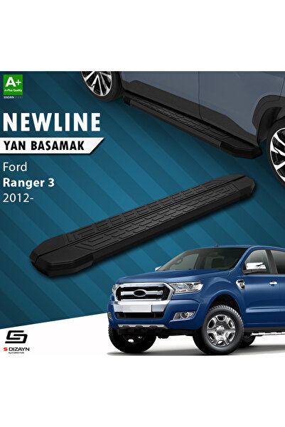 Ford Ranger 3 NewLine Siyah Yan Basamak 203 Cm 2012-2022 A+ Kalite FO-RG3-YBS-NW-SA-203-E