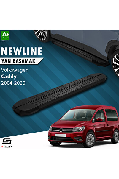 VW Caddy 3 Uzun Şase NewLine Siyah Yan Basamak 223 Cm 2004-2020 A+ Kalite VW-CD3-US-YBS-NW-SA-223