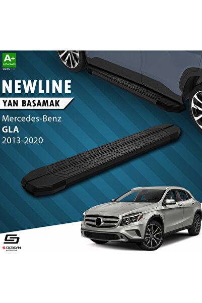Mercedes GLA X156 NewLine Siyah Yan Basamak 183 Cm 2013-2020 A+ Kalite MR-GA1-YBS-NW-SA-183