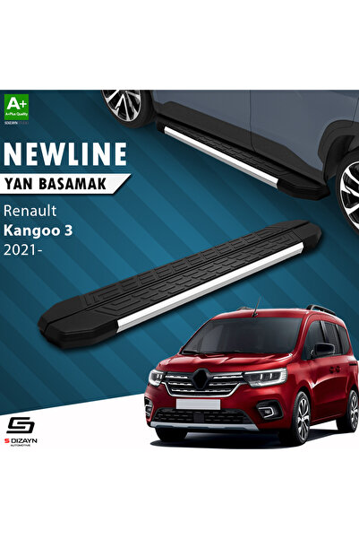 S-dizayn Renault Kangoo 3 Uzun Şase Newline Krom Yan Basamak 229 Cm 2021 Üzeri