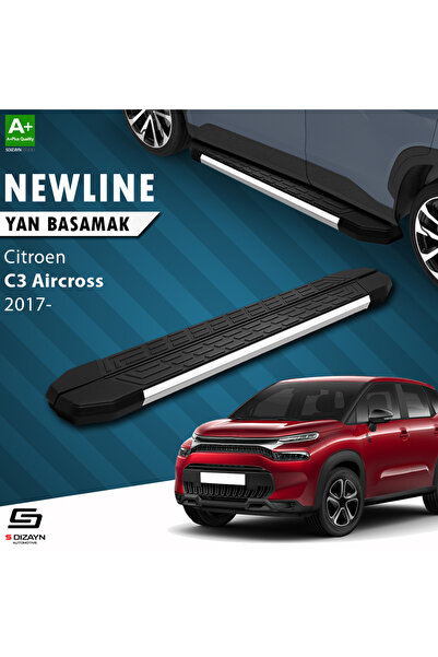 Citroen C3 Aircross NewLine Krom Yan Basamak 183 Cm 2017-2024 A+ Kalite CI-C3A-YBS-NW-KA-183