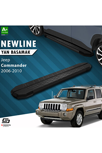Jeep Commander NewLine Siyah Yan Basamak 173 Cm 2006-2010 A+ Kalite JE-CO1-YBS-NW-SA-173
