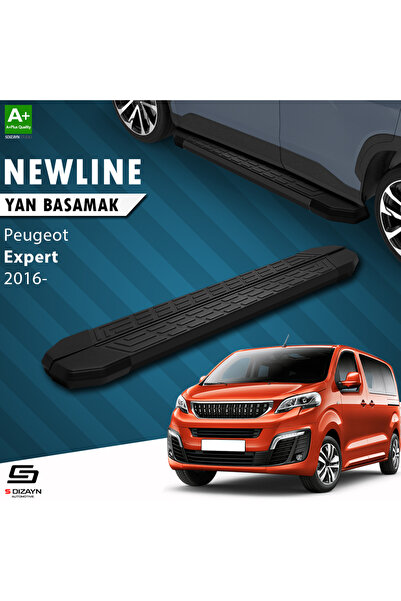 Peugeot Expert 3 Uzun Şase NewLine Siyah Yan Basamak 243 Cm 2016 Üzeri A+ Kalite PE-EX3-US-YBS-NW-SA