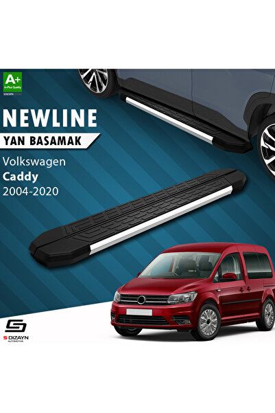 VW Caddy 3 Uzun Şase NewLine Krom Yan Basamak 223 Cm 2004-2020 A+ Kalite VW-CD3-US-YBS-NW-KA-223