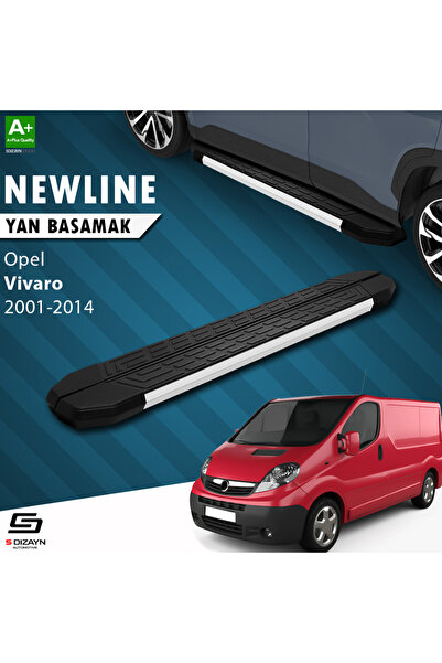 S-dizayn Opel Vivaro A Kısa Şase Newline Aluminyum Yan Basamak 229 Cm 2001-2014 A Kalite