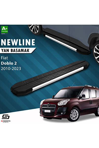 Fiat Doblo 2 NewLine Krom Yan Basamak 193 Cm 2010-2022 A+ Kalite FI-DB2-YBS-NW-KA-193