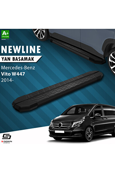 S-dizayn Mercedes Vito W447 Kısa Şase Newline Siyah Yan Basamak 239 Cm 2014 Üzeri