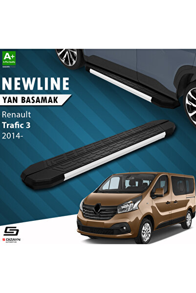 S-dizayn Renault Trafic 3 Uzun Şase Newline Aluminyum Yan Basamak 269 Cm 2014-2020 A Kalite