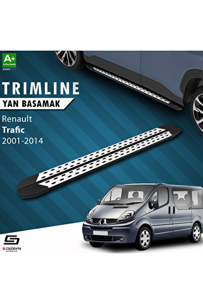 S-Dizayn Renault Trafic 2 Kısa Şase TrimLine Gri Yan Basamak 230 Cm 2001-2014 A+ Kalite RE-TR2-KS-YB
